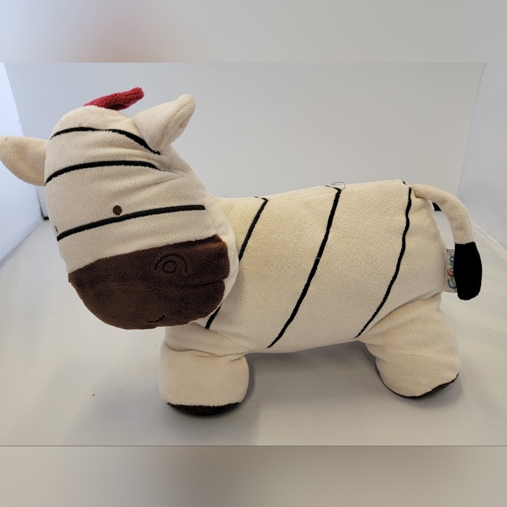 CoCaLo Baby 11" Zebra Plush Stuffed Animal Cream Brown White Nali Jungle